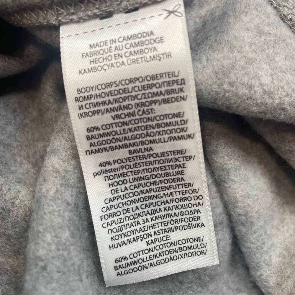 Polo Ralph Lauren Big Pony Fleece‎ Hoodie Sweatshirt Dress Grey Size XS NWT $168 - Picture 9 of 11